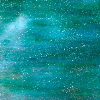 Painting titled "Cosmic Ocean, abstr…" by Liza Peninon, Original Artwork, Acrylic