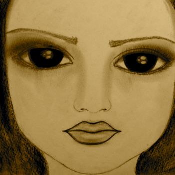 Drawing titled "Springtime Sadness,…" by Liza Peninon, Original Artwork, Charcoal