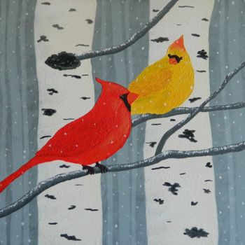 绘画 标题为“Aspen Winter Overtu…” 由Liza Wheeler, 原创艺术品, 丙烯