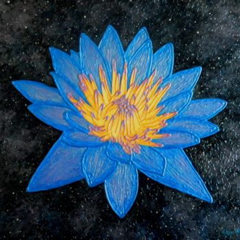Painting titled "Lotus Galaxy - abst…" by Liza Wheeler, Original Artwork, Acrylic