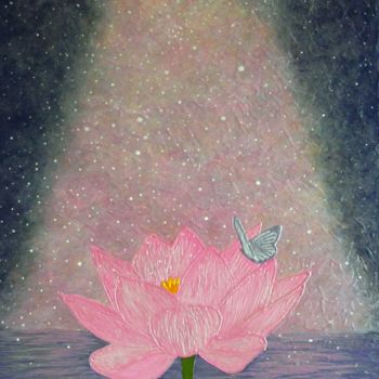 Pintura titulada "Lotus Power - abstr…" por Liza Wheeler, Obra de arte original, Acrílico