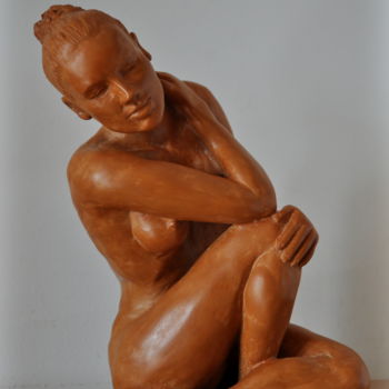 Sculpture titled "Женская фигура" by Liza Atzori, Original Artwork, Clay