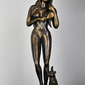 Sculpture titled "Morning" by Liza Atzori, Original Artwork, Metals