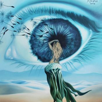 Картина под названием "Dandelion" - Лиза Рэй, Подлинное произведение искусства, Масло