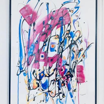 Peinture intitulée "Abstrait" par Liza, Œuvre d'art originale, Encre