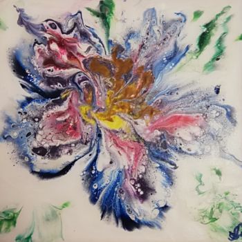 Malerei mit dem Titel "petale" von Liz Sand, Original-Kunstwerk, Acryl
