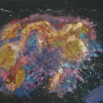 Painting titled "La galaxie.jpg" by Lizzie-Mary, Original Artwork, Acrylic
