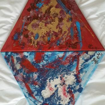 Painting titled "Le double triangula…" by Lizzie-Mary, Original Artwork, Acrylic
