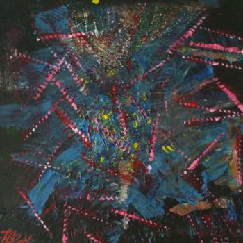 Painting titled "Le feu d'artifice.j…" by Lizzie-Mary, Original Artwork, Acrylic