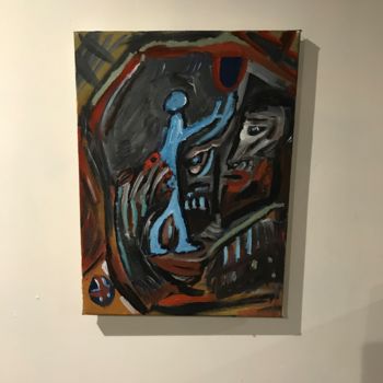 Painting titled "Platos cave" by John Hennessey, Original Artwork, Oil