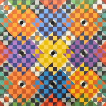 Peinture intitulée "Pinwheels 2" par Ljm Art House, Œuvre d'art originale, Huile