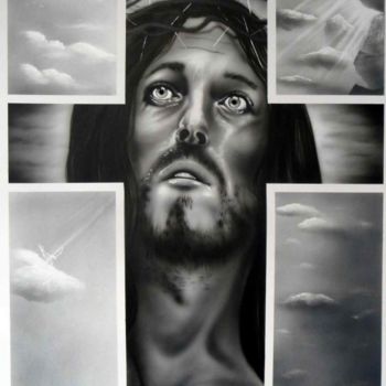 Pittura intitolato "Jesus" da L.Nico, Opera d'arte originale