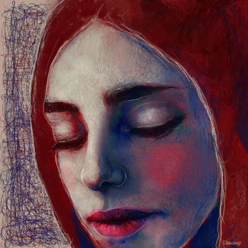 Digitale Kunst mit dem Titel ""Maria" - Limited E…" von L. Joss, Original-Kunstwerk, Digitale Malerei