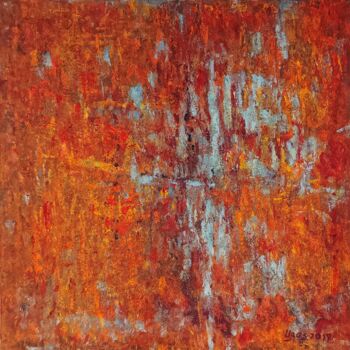 Ζωγραφική με τίτλο "Flames of Altamira.…" από Ljubisa Urosevic, Αυθεντικά έργα τέχνης, Λάδι Τοποθετήθηκε στο Ξύλινο φορείο σ…