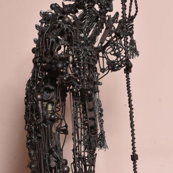 Sculpture titled "Patriarch Paul" by Ljuba, Original Artwork, Metals