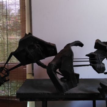 Rzeźba zatytułowany „Goat” autorstwa Ljuba, Oryginalna praca, Metale