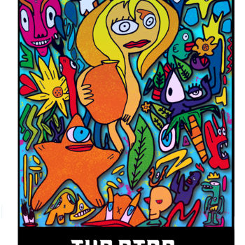 Digital Arts titled "Tarotkarte "The Sta…" by Lukas Kempf, Original Artwork, 2D Digital Work