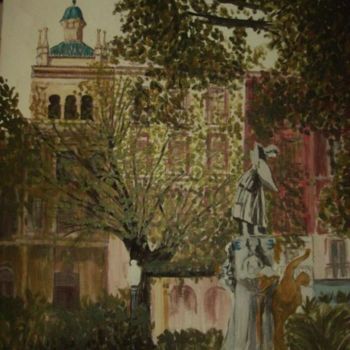 Pintura titulada "pl. g. Miro i torre…" por Paco Ibañez  Prieto, Obra de arte original