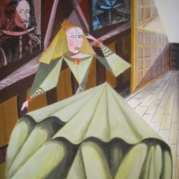 Painting titled "menina la emperatri…" by Paco Ibañez  Prieto, Original Artwork