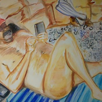 Pintura titulada "cellphone-invasion-…" por Lm Arnal, Obra de arte original