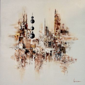 Peinture intitulée "vision Urbaine" par Lmartinetto, Œuvre d'art originale, Acrylique Monté sur Châssis en bois