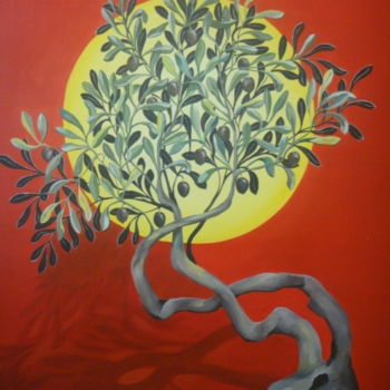 Ζωγραφική με τίτλο "ELIA" από Lilian Manolakaki/ Lm Artist, Αυθεντικά έργα τέχνης, Λάδι