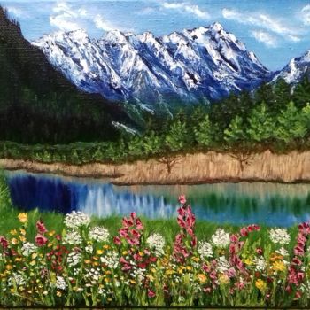 Peinture intitulée "Лето. Горы." par Ichenko, Œuvre d'art originale, Huile