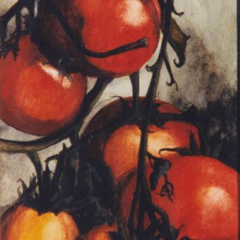 Peinture intitulée "tomates.jpg" par Louis-Michel De Lara, Œuvre d'art originale, Gouache