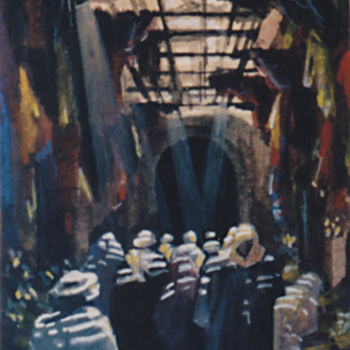 Painting titled "souks-i.jpg" by Louis-Michel De Lara, Original Artwork, Gouache