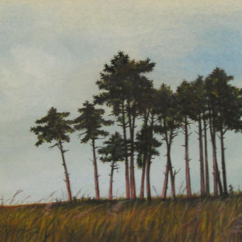 Painting titled "bosquet-de-pins-1.j…" by Louis-Michel De Lara, Original Artwork, Gouache