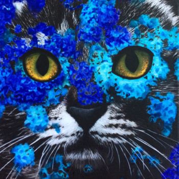 Painting titled "Cat 02" by Ln, Original Artwork, Acrylic