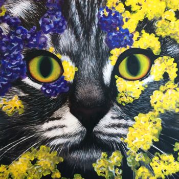 Painting titled "Cat 05" by Ln, Original Artwork, Acrylic