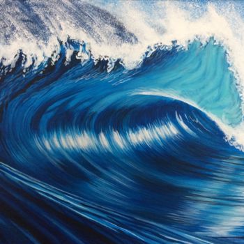 Painting titled "Vagues 06" by Ln, Original Artwork, Acrylic