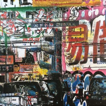 Peinture intitulée "Mongkok 01" par Ln, Œuvre d'art originale, Acrylique