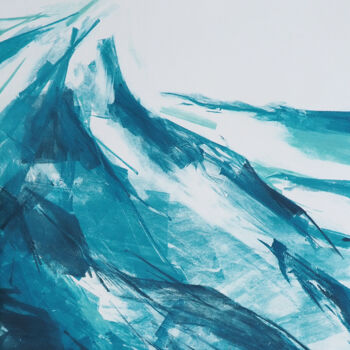 Impressões e gravuras intitulada "Surface de la mer -…" por Ln Le Cheviller, Obras de arte originais, Monotipo