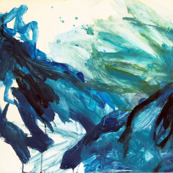 Malarstwo zatytułowany „surface de la mer r…” autorstwa Ln Le Cheviller, Oryginalna praca, Akryl