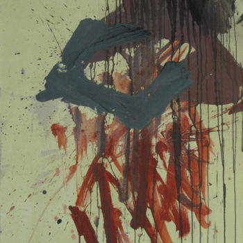 Pittura intitolato "Ce qui me fait mal…" da Ln Le Cheviller, Opera d'arte originale, Acrilico