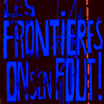 「Les frontières on s…」というタイトルのデジタルアーツ Ln Le Chevillerによって, オリジナルのアートワーク, 写真モンタージュ