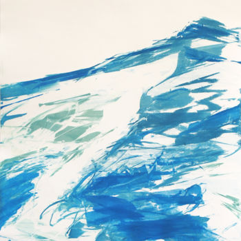 Printmaking titled "Surface de la mer -…" by Ln Le Cheviller, Original Artwork, Monotype