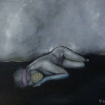 Картина под названием "girl with golden ma…" - Vuk, Подлинное произведение искусства, Масло