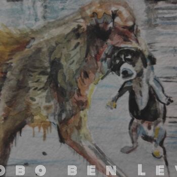 Painting titled "The mother and her…" by Lobo Ben Levi, Original Artwork, Watercolor