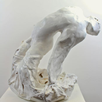 Sculptuur getiteld "L'envol" door Lode, Origineel Kunstwerk, Gips