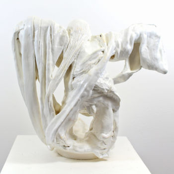 Skulptur mit dem Titel "L'éveil" von Lode, Original-Kunstwerk, Gips