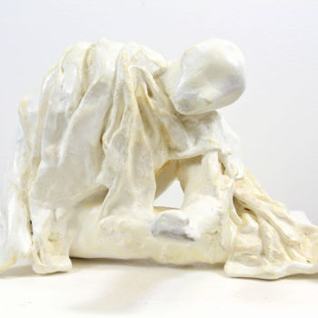Escultura titulada "L'égide" por Lode, Obra de arte original, Yeso