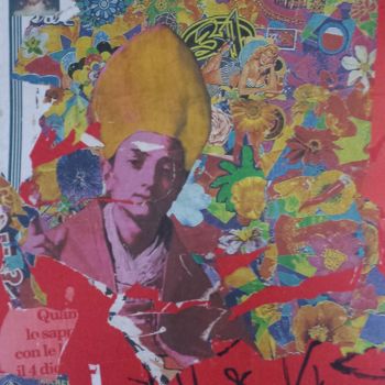 Collagen mit dem Titel "The Pope" von Lo Despres, Original-Kunstwerk