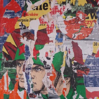 Collages getiteld "KRAKOW" door Lo Despres, Origineel Kunstwerk, Papier