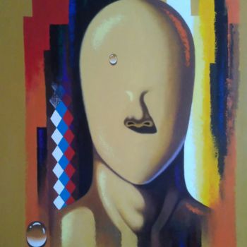 Painting titled "Ne pas voir, ne pas…" by Odiphate Badila, Original Artwork, Acrylic