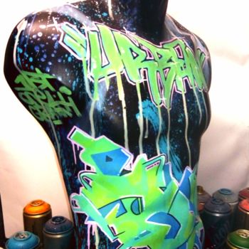 Painting titled ""Urban body "" by Yanle, Original Artwork, Spray paint