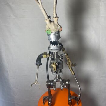 Скульптура под названием "brocarobot 1" - Loic Baron, Подлинное произведение искусства, Металлы