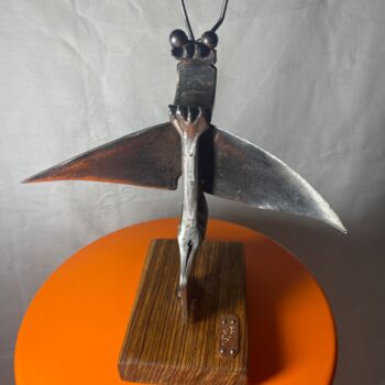 Sculpture intitulée "dragono" par Loic Baron, Œuvre d'art originale, Métaux